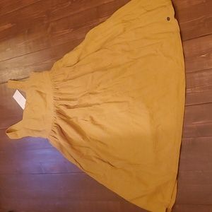Anthropologie Numph Yellow Backless Dress